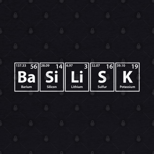 Basilisk (Ba-Si-Li-S-K) Periodic Elements Spelling by cerebrands